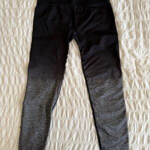 Gymshark Black and Gray Gradient Leggings